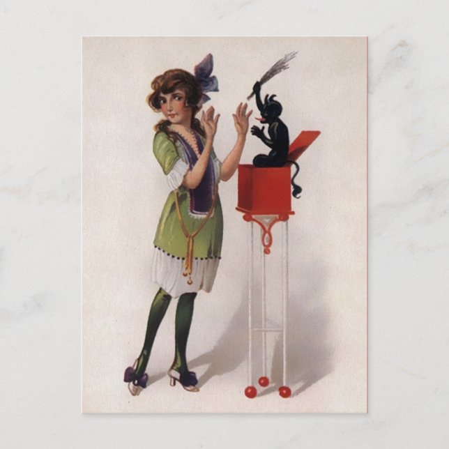 Vintage Victorian Krampus Postcard (Front)