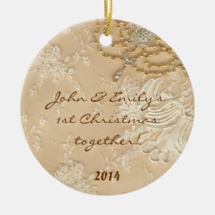 Vintage Victorian Lace Personalised Name Ornament