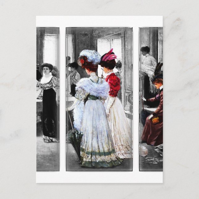 vintage victorian ladies postcard (Front)