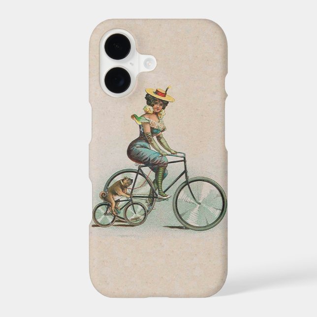 Vintage Victorian Lady Dog Bicycle (Back)