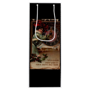 Vintage Victorian Lady Happy New Year Gift Bag