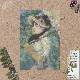 Vintage Victorian Lady With An Umbrella Decoupage Tissue Paper