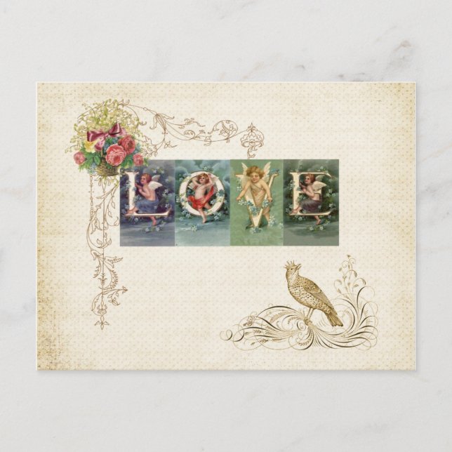 Vintage Victorian Love Postcard (Front)