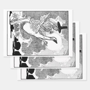 Vintage Victorian Mother Goose by Charles Robinson Wrapping Paper Sheet