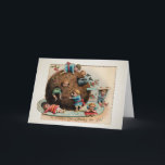 Vintage Victorian Odd Children Christmas Card<br><div class="desc">Vintage Victorian odd Christmas card. Custom restored,  high quality vintage image.</div>