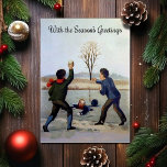 Vintage Victorian Odd Christmas Card<br><div class="desc">Custom restored,  high quality vintage image. Typical odd Victorian humor.</div>