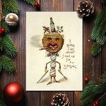 Vintage Victorian Odd Christmas Card<br><div class="desc">Vintage Victorian odd candy guy Christmas card. Custom restored,  high quality vintage image.</div>