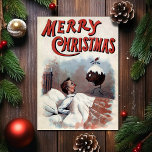 Vintage Victorian Odd Christmas Card<br><div class="desc">Vintage Victorian Christmas card. Custom restored,  high quality vintage image.</div>