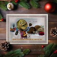 Vintage Victorian Odd Christmas Card