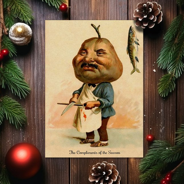 Vintage Victorian Odd Christmas Card (Creator Uploaded)
