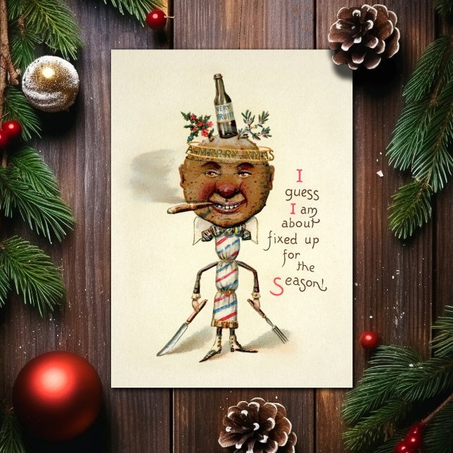 Vintage Victorian Odd Christmas Card (Creator Uploaded)