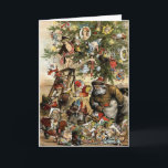 Vintage Victorian Odd Christmas Card<br><div class="desc">Vintage Victorian Christmas card. Custom restored,  high quality vintage image.</div>