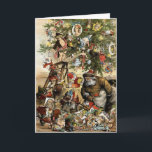 Vintage Victorian Odd Christmas Card<br><div class="desc">Vintage Victorian Christmas card. Custom restored,  high quality vintage image.</div>