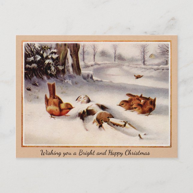 Vintage Victorian Odd Christmas Postcard (Front)