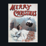Vintage Victorian Odd Christmas Postcard<br><div class="desc">Vintage restored odd Victorian Christmas postcard.</div>