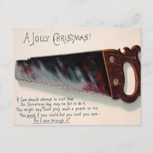 Vintage Victorian Odd Christmas Postcard