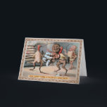 Vintage Victorian Odd Food Holiday Card<br><div class="desc">Vintage Victorian odd food getting the cook Christmas card.  Typical odd Victorian humor.</div>