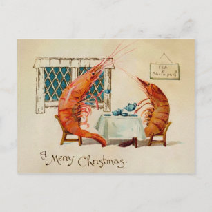 Vintage Victorian Odd Shrimp Postcard