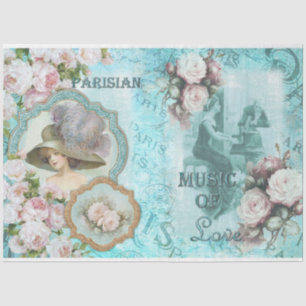 Vintage Victorian  Parisian Series Design 3 Tissue Paper
