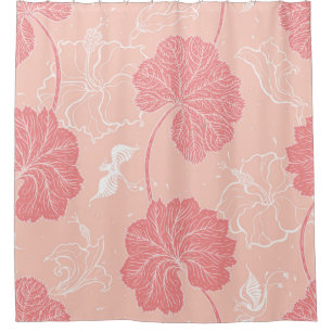 Vintage Victorian pattern with hand drawn leaves. Shower Curtain