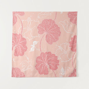 Vintage Victorian pattern with hand drawn leaves. Tapestry