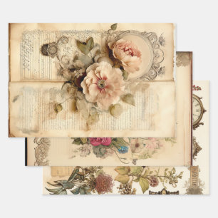 Vintage Victorian Pattern Wrapping Paper Sheet