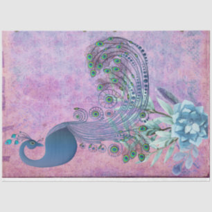 *~* Vintage Victorian Peacock Decoupage AR24 Tissue Paper