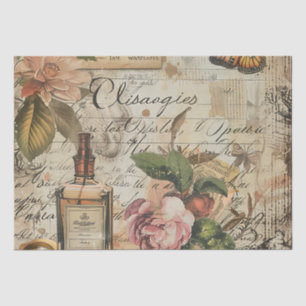 Vintage Victorian Perfume Decoupage  Tissue Paper