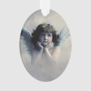 Vintage Victorian Photo Angel Ornament