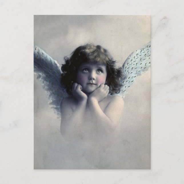 Vintage Victorian Photo Angel Postcard (Front)