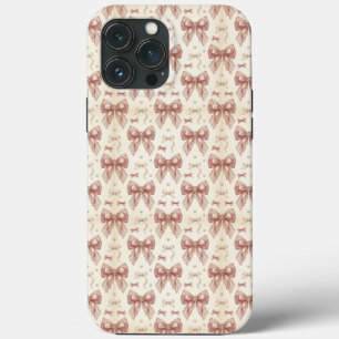 Vintage Victorian Pink Lace Bows Coquette iPhone 13 Pro Max Case
