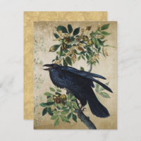 Vintage Victorian Raven Decoupage - Gothic Realm