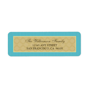 Vintage Victorian Return Address Labels (aqua)