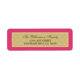 Vintage Victorian Return Address Labels (fuchsia)