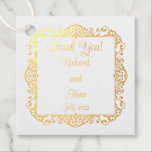 Vintage Victorian Romantic Fairytale Wedding  Favour Tags<br><div class="desc">Vintage Victorian fairy tale steampunk goth themed wedding Thank You favour tags. In earth tones and sepia on a parchment background. Customise with the bride and groom's names and the date.</div>