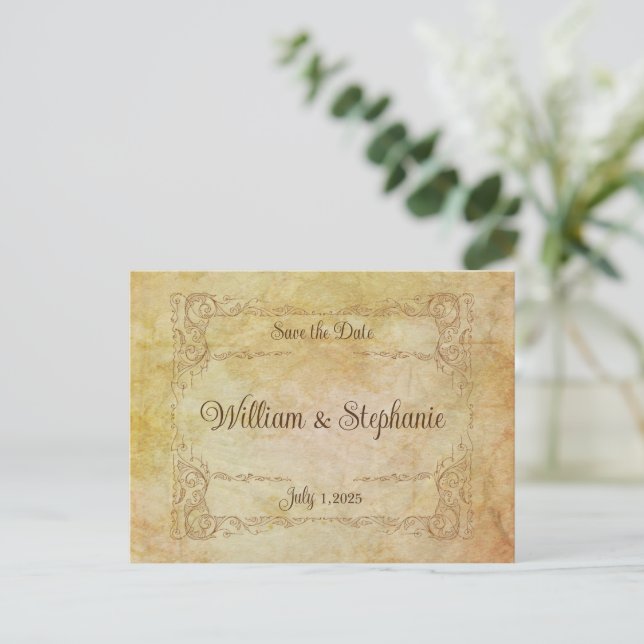 Vintage Victorian Romantic Fairytale Wedding  Postcard (Standing Front)