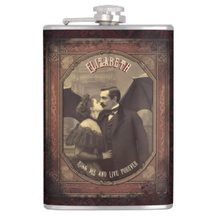 Vintage Victorian Romantic Gothic Vampire Dracula Hip Flask