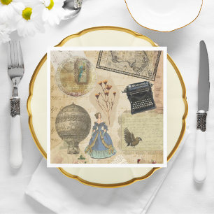 Vintage Victorian Romantic Paper Napkins 