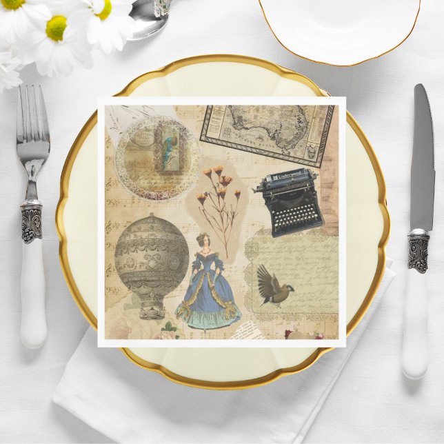Vintage Victorian Romantic Paper Napkins  (Creator Uploaded)