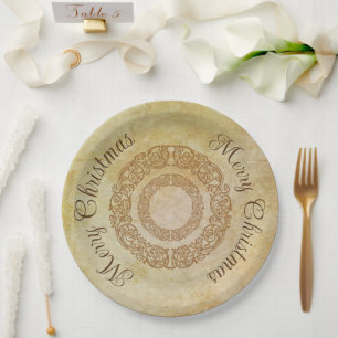 Vintage Victorian Romantic Steampunk Antique  Paper Plate