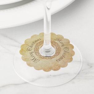 Vintage Victorian Romantic Steampunk Antique  Wine Glass Tag