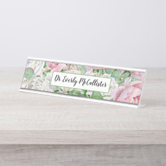 Vintage Victorian Rose Garden Name Plate
