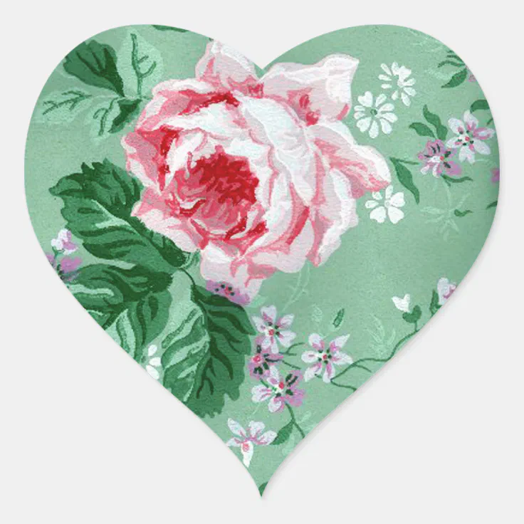 Vintage Victorian Rose Wallpaper Sticker | Zazzle