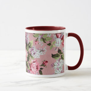 Vintage Victorian Roses and Lilacs Mug