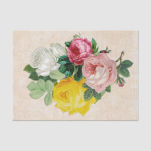 Vintage Victorian Roses Decoupage  Tissue Paper