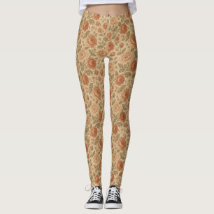 vintage Victorian Roses patterned Leggings