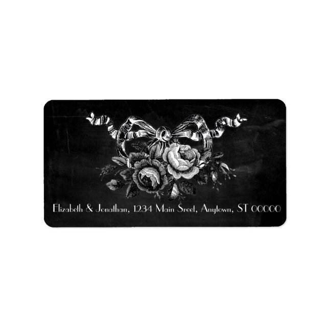 Vintage Victorian Roses Wedding Label (Front)
