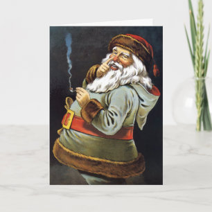 Vintage Victorian Santa Christmas Card