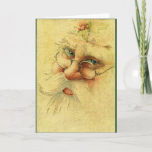 Vintage Victorian Santa Claus Holiday Card