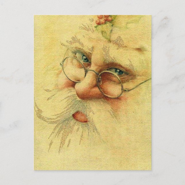 Vintage Victorian Santa Claus Holiday Postcard (Front)